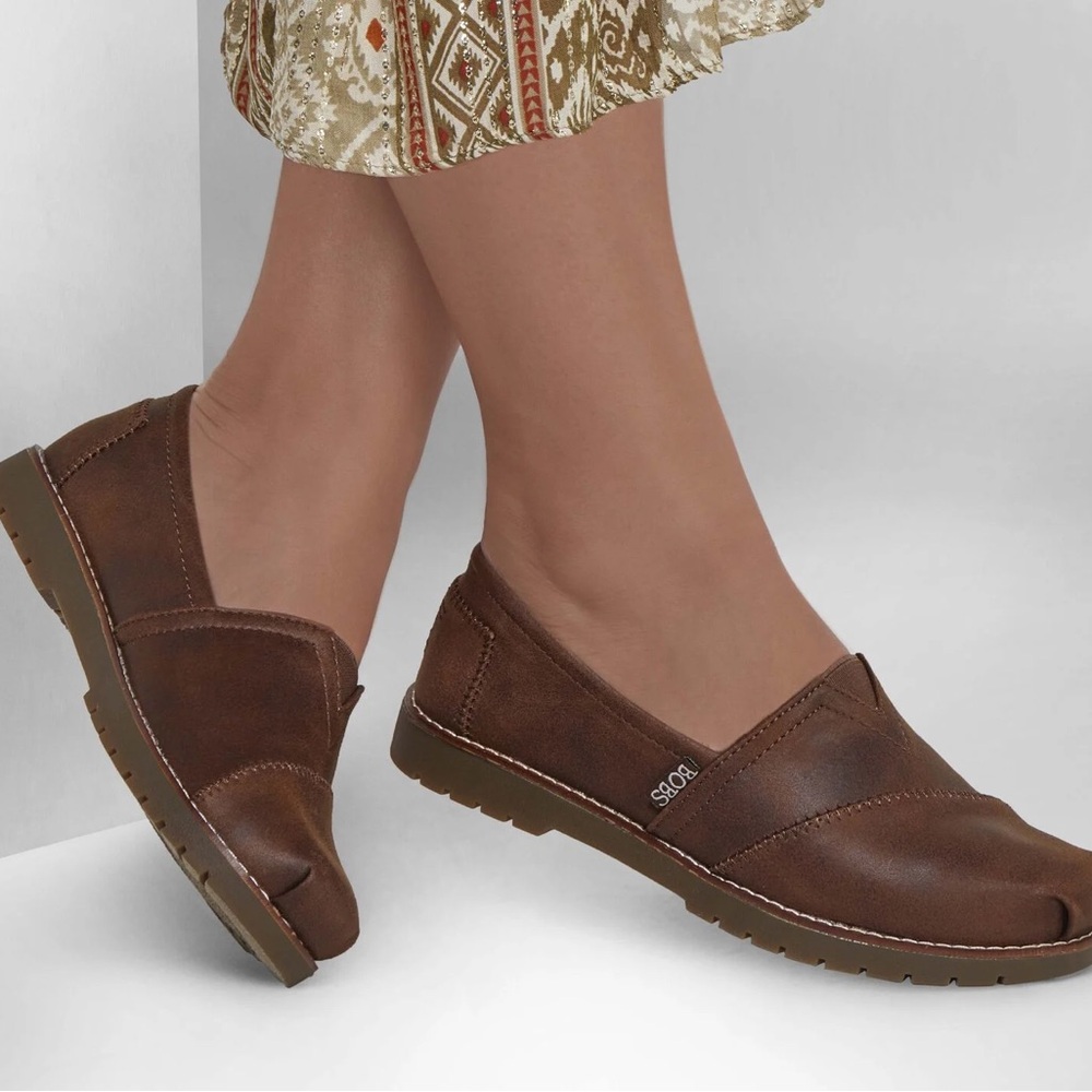 Skechers Women’s Brown Bobs Chill Lugs, Urban Spell Size 8